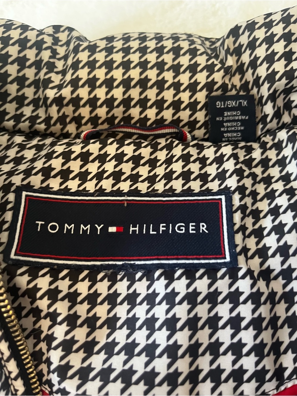 Tommy Hilfiger Women's Black & White Houndstooth Jacket